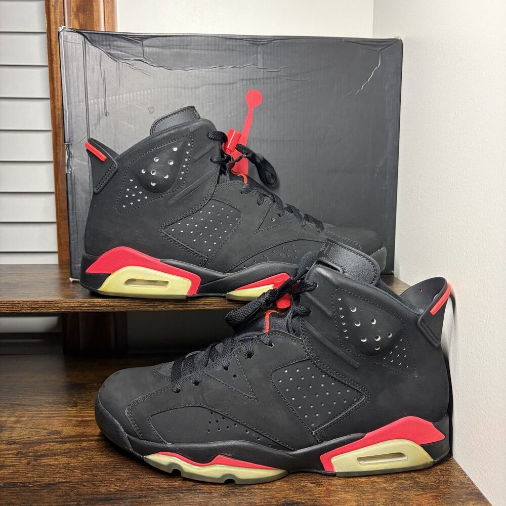Size 10.5 - Jordan 6 Retro Infrared Black (2014)